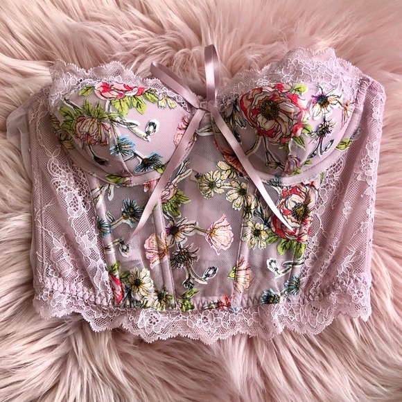 Victoria’s Secret Bustier | Dream Angels Lightly Lined Embroidered Bra Top - Picture 4 of 7